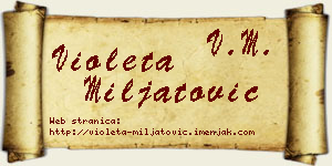 Violeta Miljatović vizit kartica